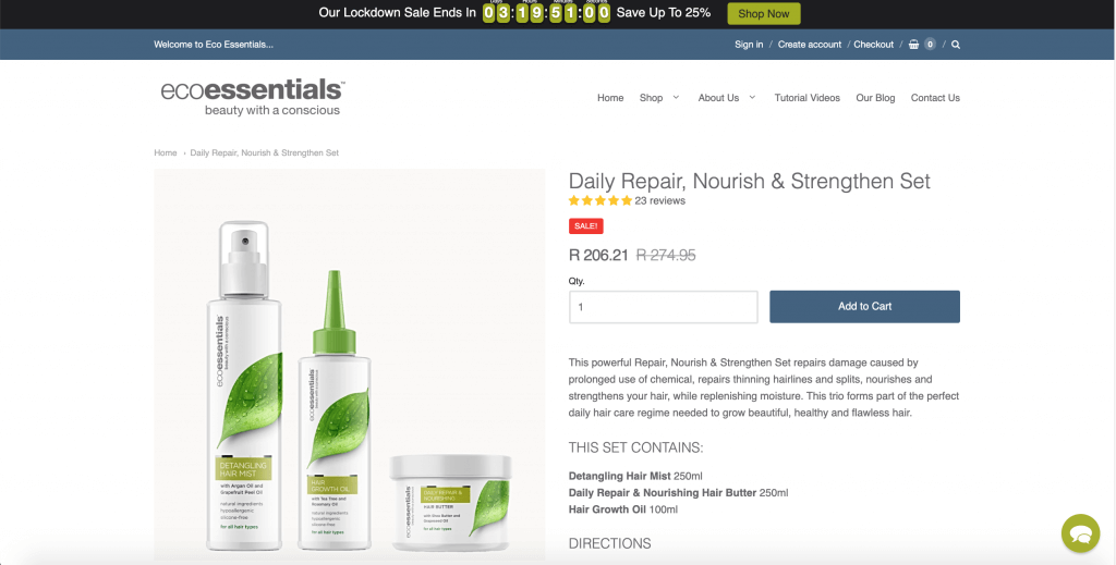 shopify-store-ecoessential-daily-repair-nourish-strengthen-set-product-page