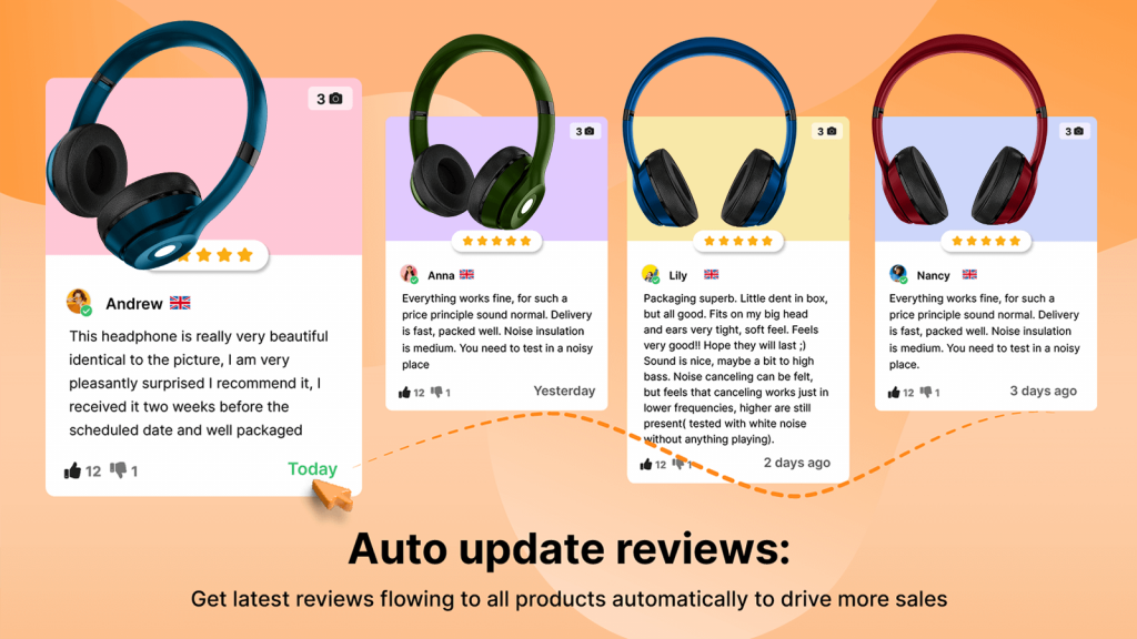 Auto update reviews to keep them fresh and credible.