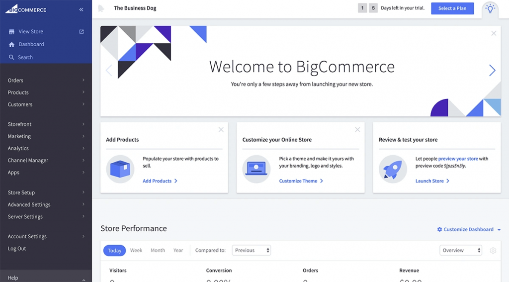 shopify vs bigcommerce	