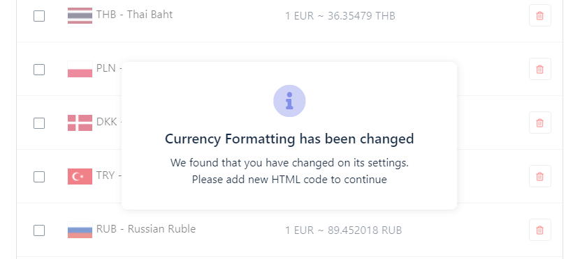 How to change Shopify currencies?