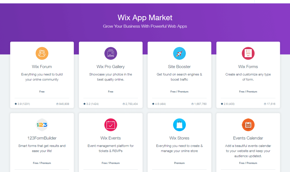 Wix e-commerce platform tons of extra features