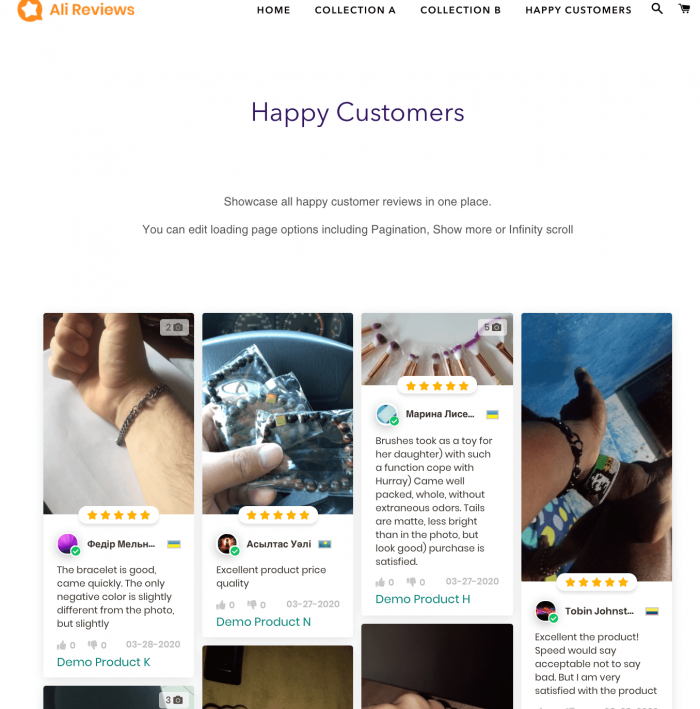 demo-ali-reviews-shopify-app-creating-testimonial-page