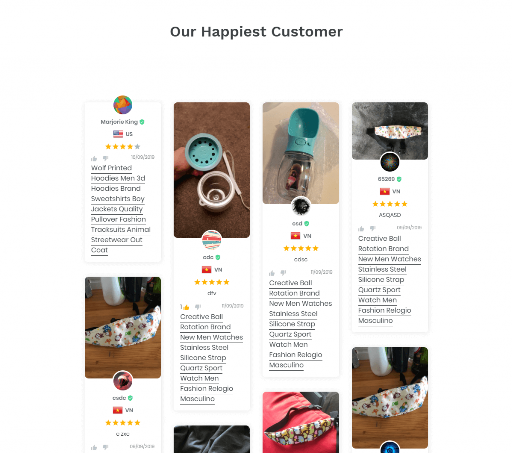 Review Box In Front End Shopify Store