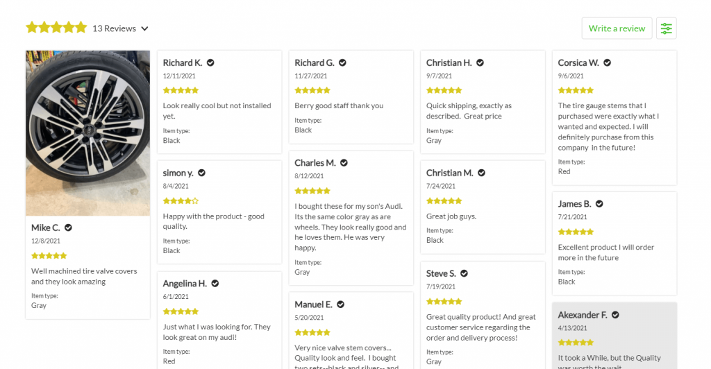 Inspirational product review page examples that lead to sales