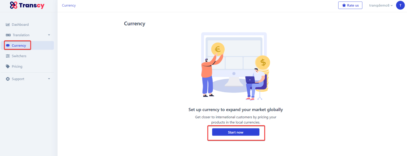 Start now for Shopify change currency stores